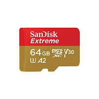 Карта памяти SanDisk Extreme microSDXC  64 Гб V30, UHS-I Class 3 (U3), Class 10 (SDSQXA2-064G-GN6MA) 