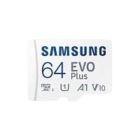 Карта памяти microSDXC UHS-1 U1 Samsung EVO PLUS 64 ГБ, 130 МБ/с, Class 10, MB-MC64KA/RU 