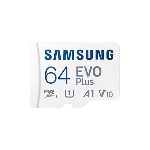 Карта памяти microSDXC UHS-1 U1 Samsung EVO PLUS 64 ГБ, 130 МБ/с, Class 10, MB-MC64KA/RU 